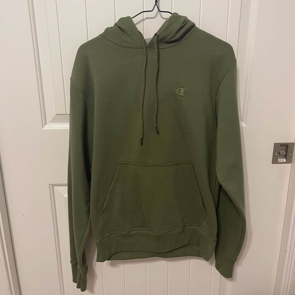 UNISEX Olive-green Champion hoodie • Size Small